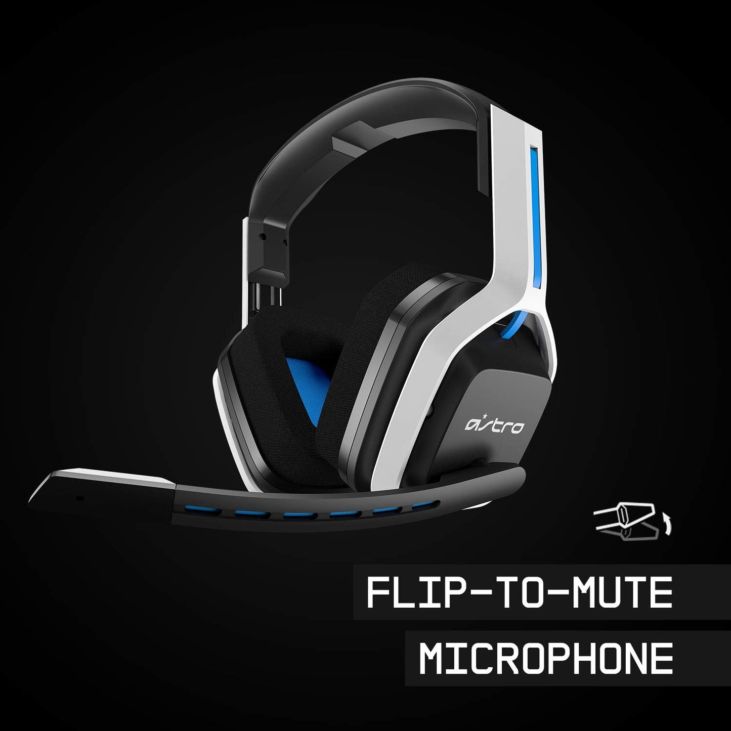 ASTRO Gaming A20 Wireless Headset Gen 2 for PlayStation 5, PlayStation 4, PC &amp; Mac - White/Blue PS5, PS4, PC/Mac Headset Only