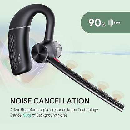 Yealink Bluetooth Headset Workstation, Office Wireless Headset with Mic, Speakerphone, Wireless Charging Pad, Charging Case, USB-C/A Dongle,Connect to Desk Phone, PC, Work with Teams Zoom BH71 Workstation Pro (USB-C to A) Black