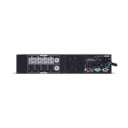 CyberPower PR2200RT2U Smart App Sinewave UPS System, 2200VA/2200W, 8 Outlets, 2U Rack/Tower, AVR