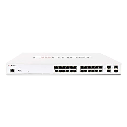 FORTINET FortiSwitch 124F-FPOE - FS-124F-FPOE, L2+ Managed POE Switch with 24GE + 4SFP+, 24port POE. Rack Mountable