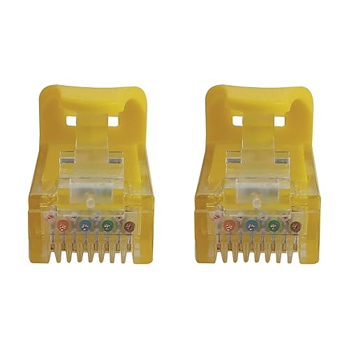 Tripp Lite Cat6a 10G Ethernet Cable, Snagless Molded UTP Network Patch Cable (RJ45 M/M), Yellow, 5 Feet / 1.5 Meters, Manufacturer's Warranty (N261-005-YW)