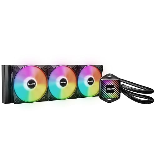 be quiet! Pure Loop 3 LX 360 mm, All-in-One Water Cooling, 3 Light Wings LX 120 mm PWM High-Speed Fans, ARGB Cooling Block Featuring 10 Included Lighting foils, Impressively high Cooling Performance 360mm LX Pure Loop 3