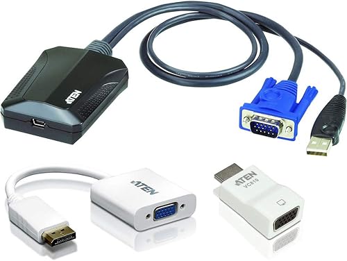 Aten AC CV211KIT01 Portable Laptop USB Console HDMI t VGA Adapter Retail