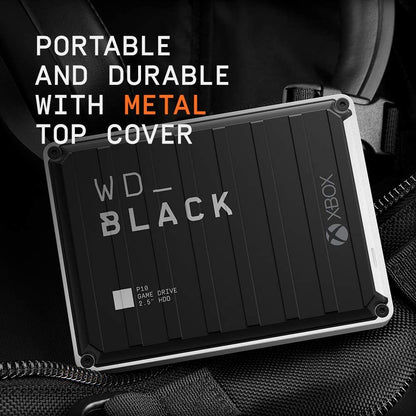 Western digital WD_BLACK 5TB P10 Game Drive for Xbox - Portable External Hard Drive HDD with 1-Month Xbox Game Pass - WDBA5G0050BBK-WESN 5TB Game Drive for Xbox