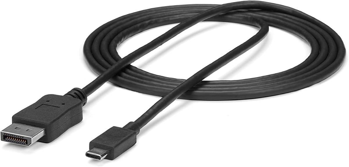 StarTech.com 6ft/1.8m USB C to DisplayPort 1.2 Cable 4K 60Hz - USB-C to DP Adapter HBR2 - USB Type-C DP Alt Mode to DP Monitor Video Cable (CDP2DPMM6B) - Limited stock, see similar item CDP2DP2MBD 6 ft / 2 m Black