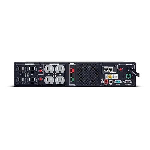 CyberPower PR1500RTXL2UCN Smart App Sinewave UPS System, 1500VA/1500W, 8 Outlets, 2U Rack/Tower, AVR, RMCARD205 Pre-Installed, Built-in Cloud Monitoring Expandable / Network Card 1500VA