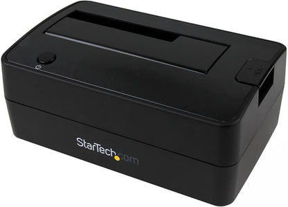 StarTech.com USB 3.1 (10Gbps) Single-Bay Dock for 2.5"/3.5" SATA SSD/HDD - USB 3.1 Hard Drive Docking Station with UASP (SDOCKU313) Black