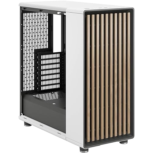 PC Fractal Cabinet, North, ATX/Micro ATX/Mini-ITX, 7 Expansion Slots, 2 Fans, No Source, Glass Side Window, White