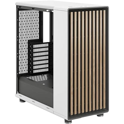 PC Fractal Cabinet, North, ATX/Micro ATX/Mini-ITX, 7 Expansion Slots, 2 Fans, No Source, Glass Side Window, White