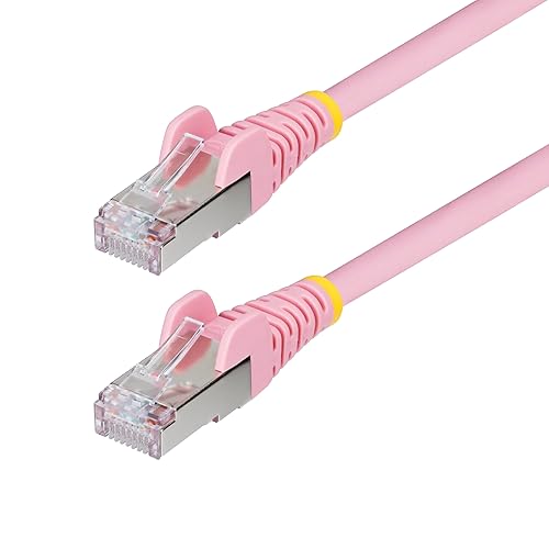 StarTech.com 10ft Pink CAT6a Ethernet Cable, Snagless RJ45, 10GbE, 100W PoE++, S/FTP, 500MHz, 27AWG Pure Bare Copper, LSZH