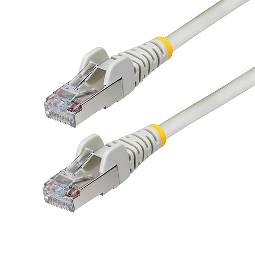 StarTech.com 1ft Gray CAT6a Ethernet Cable, Snagless RJ45, 10GbE, 100W PoE++, S/FTP, 500MHz, 27AWG Pure Bare Copper, LSZH