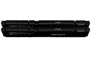 Kingston Technology Fury Beast Black 64GB 5600MT/s DDR5 CL40 XMP 3.0 Ready Computer Memory (Kit of 2) KF556C40BBK2-64 5600MT/s 64GB (2x32GB)