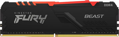 Kingston FURY Beast RGB 64GB (2x32GB) 3600MHz DDR4 CL18 Desktop Memory Kit of 2 KF436C18BBAK2/64