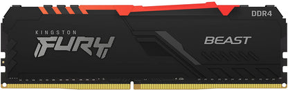 Kingston Fury Beast RGB 16GB (2x8GB) 3200MHz DDR4 CL16 Desktop Memory Kit of 2 KF432C16BBAK2/16 16gb Kit of 2 3200MHz
