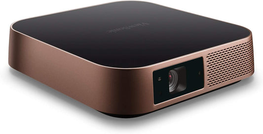 ViewSonic M2 1080p Portable Projector with 1200 LED Lumens, H/V Keystone, Auto Focus, Harman Kardon Bluetooth Speakers, HDMI, USB C, 12GB Storage, Stream Netflix with Dongle