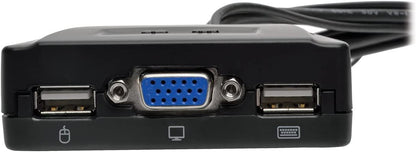 Tripp Lite 2-Port USB VGA Cable KVM Switch with Cables &amp; USB Peripheral Sharing, 2048 x 1536 (B032-VU2) 2-Port USB/VGA