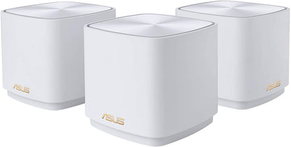 ASUS ZenWiFi AX Mini,Mesh WiFi 6 System (AX1800 XD4 3PK)-Whole Home Coverage up to 4800 sq.ft &amp; 5+ Rooms, AiMesh, White