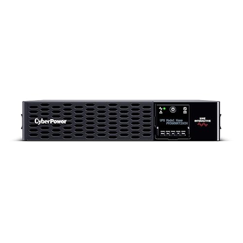 CyberPower PR3000RT2UCN Smart App Sinewave UPS System, 3000VA/3000W, 8 Outlets, 2U Rack/Tower, AVR, RMCARD205 Pre-Installed, Built-in Cloud Monitoring Network Card 3000VA