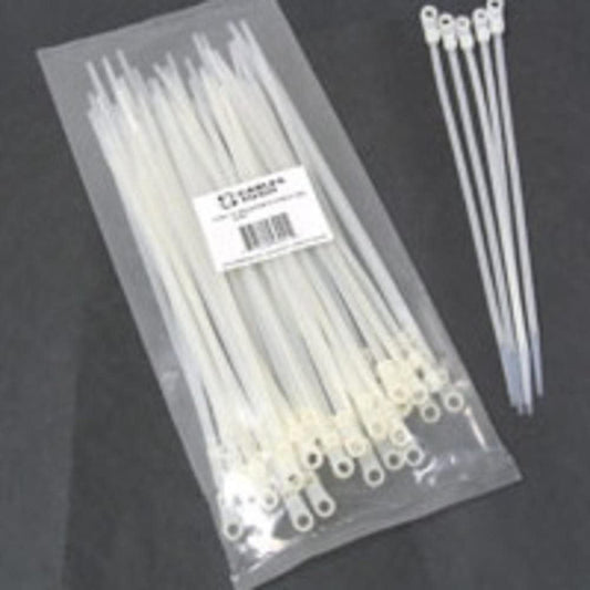 C2g/ cables to go C2G 43041 8 Inch Screw-Mountable Cable Tie Multipack (50 Pack) TAA Compliant, White White Pack of 50 8 Inch Cable Ties