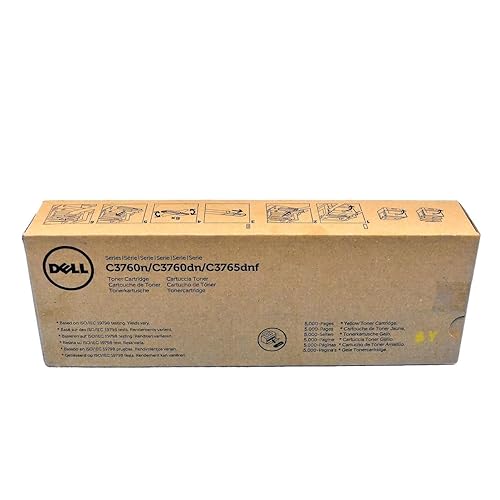 Dell KGGK4 Yellow Toner Cartridge C3760N/C3760DN/C3765DNF Color Laser Printer