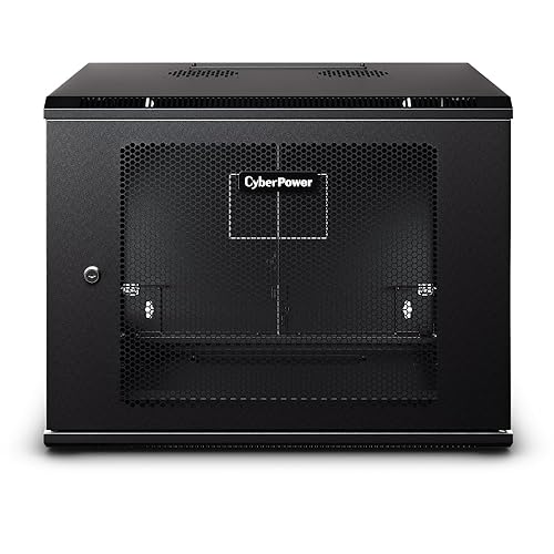 CyberPower Carbon CR9U61003 9U Wall Mount Rack Enclosure, Black