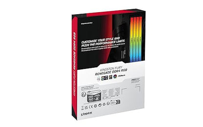 Kingston Fury Renegade RGB 16GB 3200 DDR4 CL16 DIMM 1Gx8 Desktop Memory - KF432C16RB12A/16