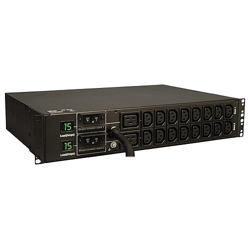 Tripp Lite PDU Metered 16 C13 2 C19 Outlets 208/240V 5.8kW L6-30P 2URM TAA (PDUMH30HV6)