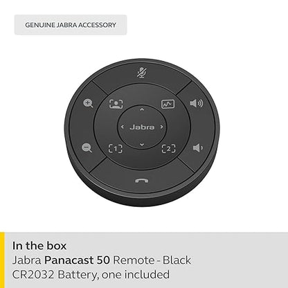 Jabra PanaCast Remote Control – Jabra PanaCast 50 Intuitive Remote Control for Easy in-Room Operation Without Leaving Your Seat, Access Presets and PTZ-Controls, Adjust Volume and More, Black PanaCast 50 Remote Black