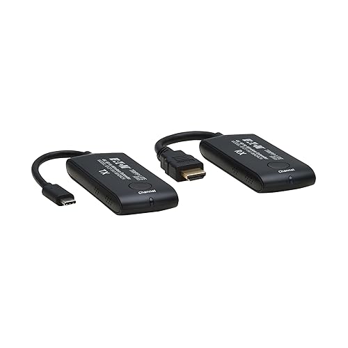 Tripp Lite Series Wireless USB-C to HDMI Transmitter and Receiver, 4K@60Hz Video, 5G IR Extend, HDMI Extender Kit up to 65 Feet / 20 Meters, Plug-and-Play, 1-Year Warranty (B127-1A1-WHD4CH)