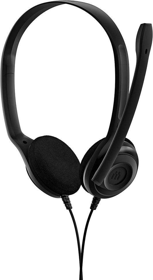 Epos Sennheiser PC 5 Chat - Headset for Internet Communication, E-Learning and Gaming - Noise Cancelling Microphone, Casual Gaming Lightweight, high Comfort, Minimalistic, Black