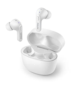 Philips T2206 True Wireless Headphones with IPX4 Water Resistance and Super-Small Charging case Arctic White One size fits all In-Ear with Tip