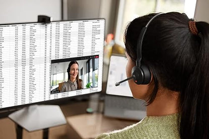 Jabra Engage 55 Stereo Wireless Headset with Link 400 USB-A DECT Adapter – Noise-Cancelling Microphone, Extensive Range, Hearing Protection – MS Teams Certified, Works with All Other Platforms – Black MS Teams (USB-A) Stereo