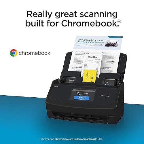 ScanSnap iX1600 Chromebook Edition Wireless Color Duplex Document Scanner, ChromeOS Compatible, Black ScanSnap iX1600 Black Chromebook Edition
