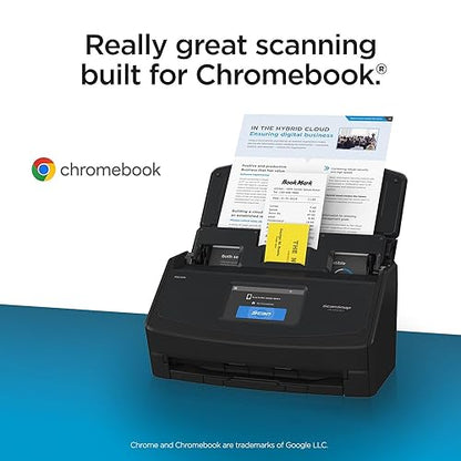 ScanSnap iX1600 Chromebook Edition Wireless Color Duplex Document Scanner, ChromeOS Compatible, Black ScanSnap iX1600 Black Chromebook Edition