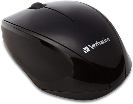 Verbatim Wireless Multi-Trac Mouse 2.4GHz with Nano Receiver - Ergonomic, Blue LED, Portable Mouse for Mac and Windows - Black (97992)
