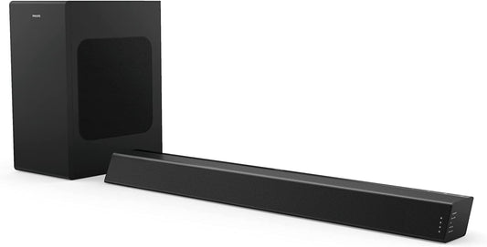 Philips B7305 2.1 Channel 300 Watts Dolby Audio Performance Soundbar Speaker with Wireless Subwoofer, HDMI ARC (TAB7305) 2.1 Dolby Digital with Wireless Subwoofer