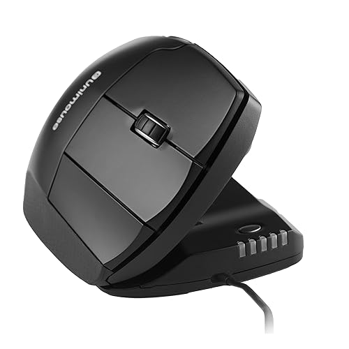 Contour Design Unimouse Eco Right-Hand Wired Ergonomic Mouse - Vertical Gaming Computer Mouse for Laptop and Desktop - Fully Adjustable Ergonomic USB Plug in Mouse - Mac & PC Compatible