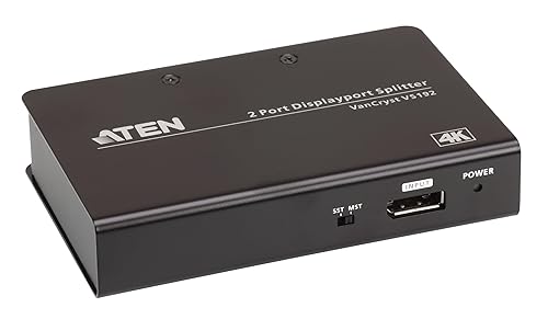 ATEN 2-Port 4K DisplayPort Splitter with MST Extend and SST Split Modes Support