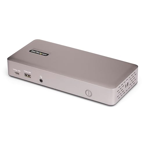 StarTech.com USB-C Docking Station (USB4), Triple 4K 60Hz Monitors, Up to 100W Laptop Charging, 2.5GbE, Driverless, Not macOS Compatible Triple Monitor Triple 4K60 USB4