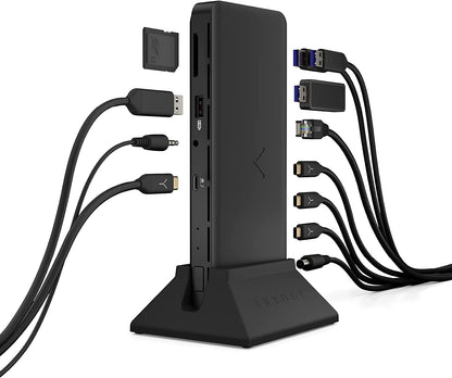 Brydge Stone Pro TB4 Thunderbolt 4 Docking Station - 12 Ports, 90 Watts Charging, Dual 4K Monitors or Single 8K Output, 40GB/s Transfer Speed - Windows 10 &amp; 11, macOS 11.0 &amp; ChromeOS Compatible