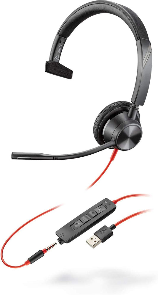 Poly (Plantronics + Polycom) Blackwire 3315 USB-A Headset - Mono - USB Type A