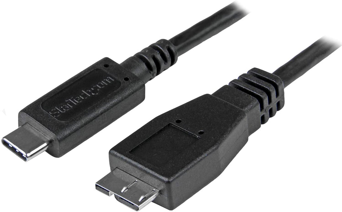 StarTech.com USB C to Micro USB Cable 0.5m - USB 3.1 Type C to Micro USB Type B Cable - Micro USB 3.1 to USB-C - Thunderbolt 3 Compatible (USB31CUB50CM) 1.5 ft / 45cm USB 3.1 - C to Micro B