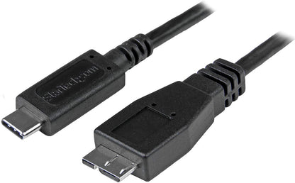 StarTech.com USB C to Micro USB Cable 0.5m - USB 3.1 Type C to Micro USB Type B Cable - Micro USB 3.1 to USB-C - Thunderbolt 3 Compatible (USB31CUB50CM) 1.5 ft / 45cm USB 3.1 - C to Micro B