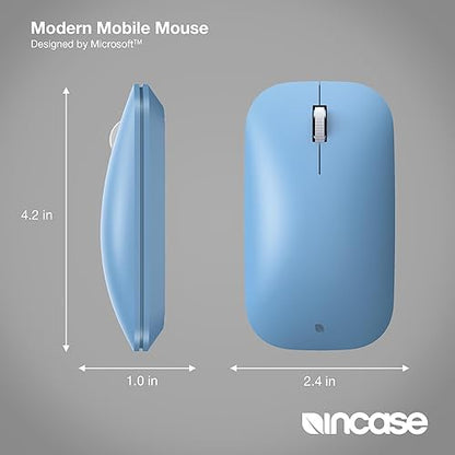 Incase Modern Mobile Mouse – Designed by Microsoft – Lightweight, Precision Navigation, Right/Left Hand Use, Scroll Wheel, BlueTrack Technology, Wireless Bluetooth for Mac/Windows/8/10/11 (Sapphire)
