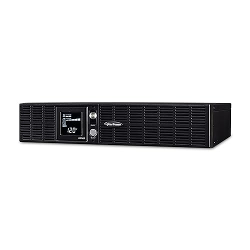 CyberPower OR1500LCDRT2U Smart App LCD UPS System, 1500VA/900W, 8 Outlets, AVR, 2U Rack/Tower