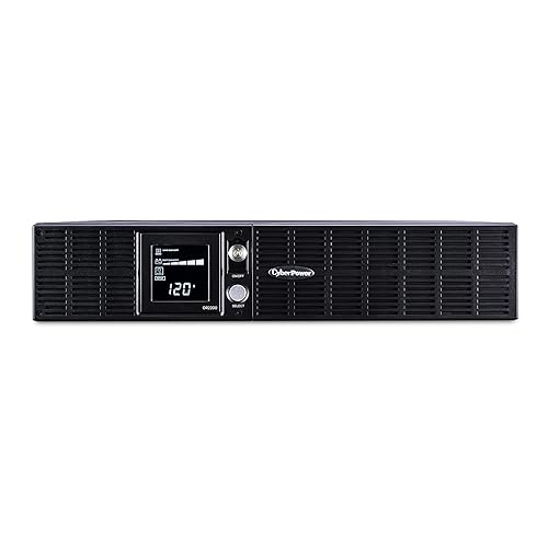 CyberPower OR2200LCDRT2U Smart App LCD UPS System, 2200VA/1320W, 8 Outlets, AVR, 2U Rack/Tower