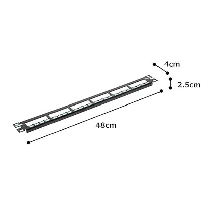 Panduit CP24BLY 24-Port Flat Patch Panel, Black