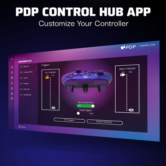 PDP REMATCH Advanced Wired Controller for Xbox Series X|S, Xbox One, Windows 10/11 - Purple Fade