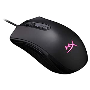 HyperX Pulsefire Core - RGB Gaming Mouse, Software Controlled RGB Light Effects &amp; Macro Customization, Pixart 3327 Sensor up to 6,200DPI, 7 Programmable Buttons, Mouse Weight 87g Black Wired Pulsefire Core Mouse