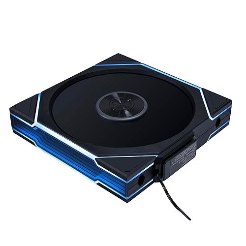 Lian Li UNI Fan TL - Wireless 140 - Pack of 1 (Reverse Blade) - 2.4GHz Wireless Signal ARGB Fan Control - Dual Zone Lighting - FDB - 140mm - Controller Not Included and Not Required 140 Reverse Black